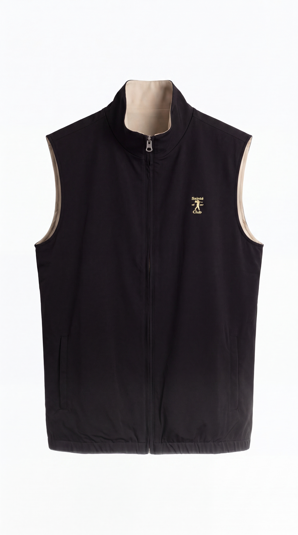 Sainté Club Black/Beige Reversible Travel Gillet