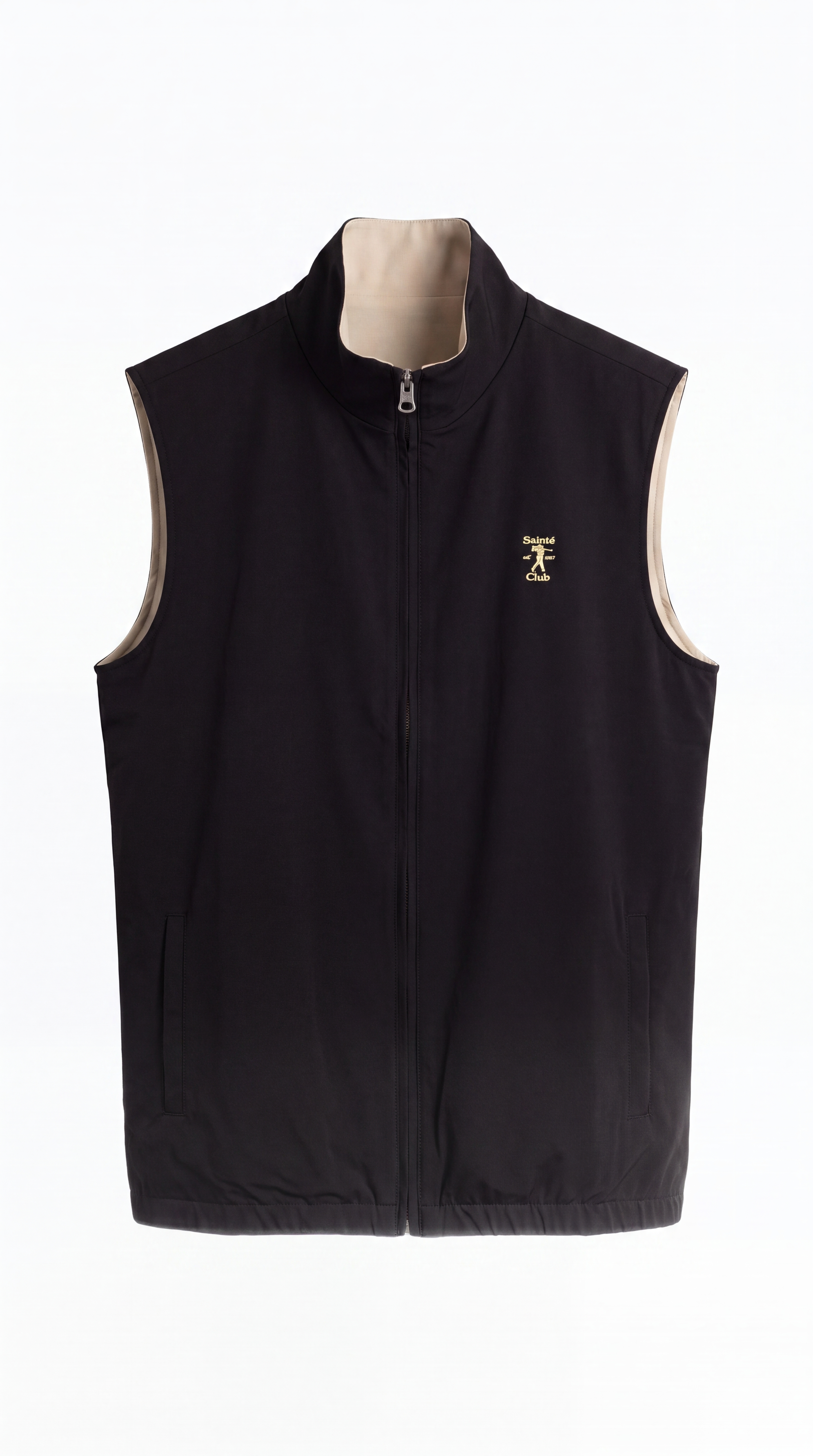 Sainté Club Black/Beige Reversible Travel Gillet