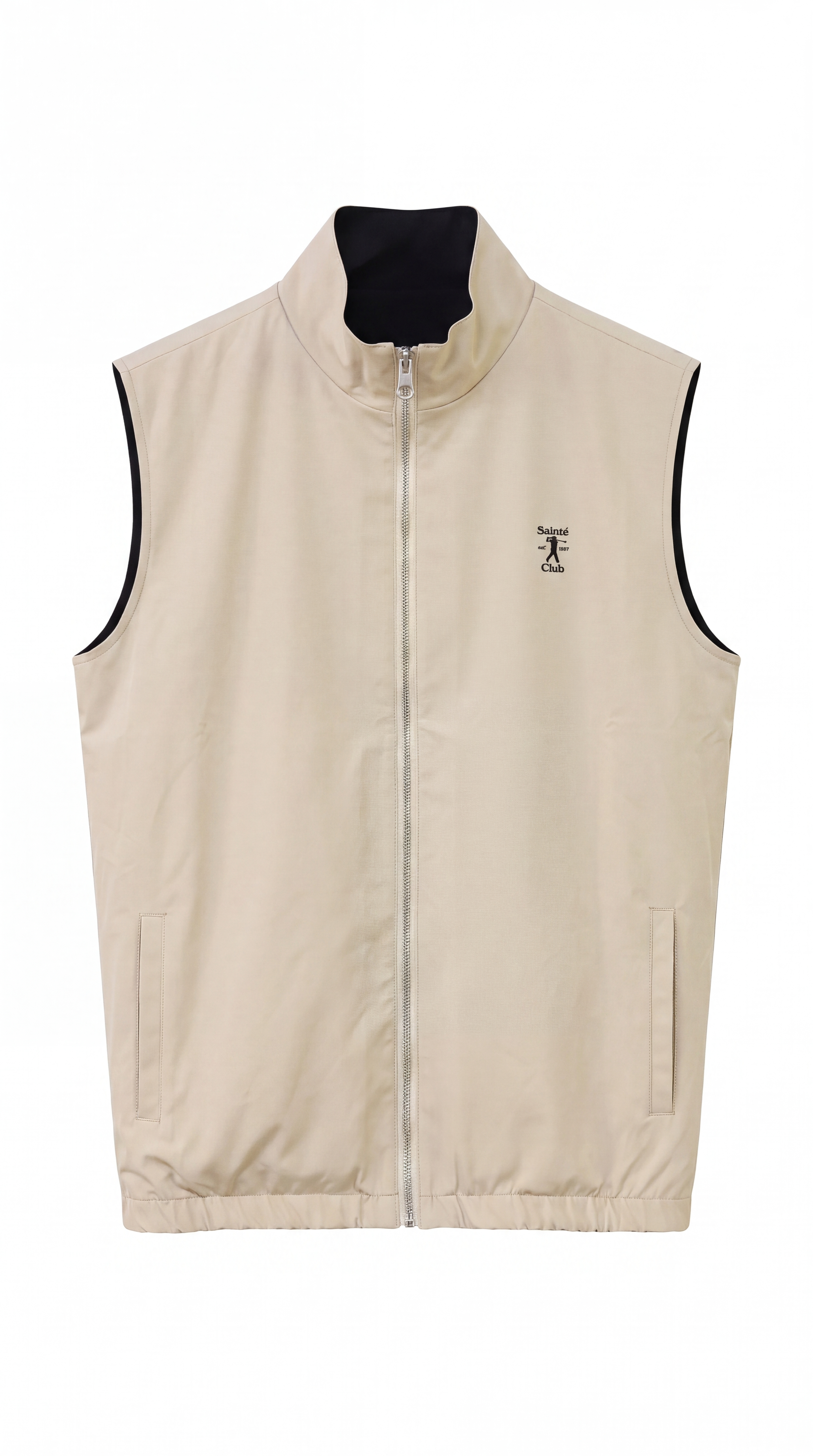 Sainté Club Black/Beige Reversible Travel Gillet